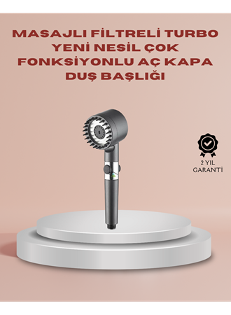Filtreli Masaj Özellikli Duş Başlığı Aç Kapa Tuşlu