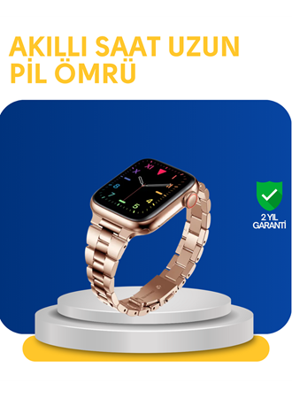 Türkçe Destekli Akıllı Saat Suya Dayanıklı Çok Fonksiyonlu