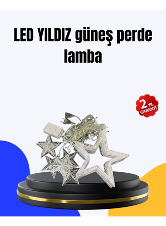 Dekoratif Yıldız Peri Led Perde 3x3 Metre Ortam Işığı