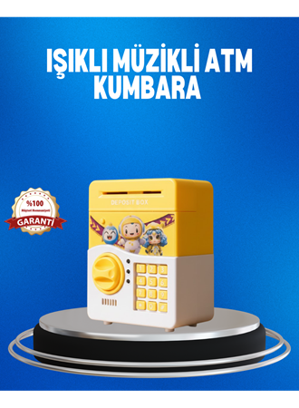 Çocuklar İçin Sarı Elektronik Şifreli Para Biriktirme Kumbarası