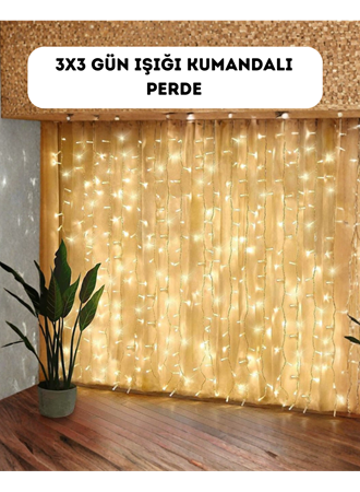 Dekoratif Perde Peri Led Günışığı Renk 8 Fonksiyonlu Işık