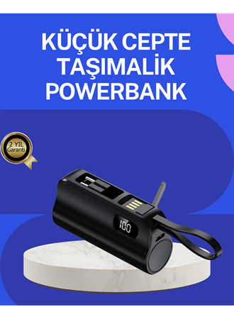 PD 20W Hızlı Şarjlı Kablolu Kablosuz Kullanım Powerbank