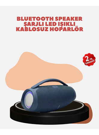 Renkli LED Efektli Suya Dayanıklı Taşınabilir Kablosuz Hoparlör