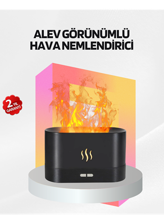 Alev Görünümlü Hava Nemlendirici Kumandalı LED Işıklı Aromatik Difüzör