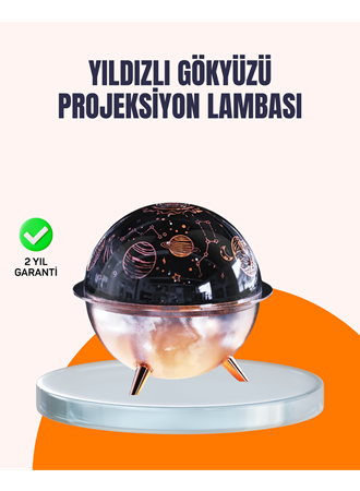 Kozmik Işık Efektli Projeksiyonlu Nemlendirici Gece Işığı