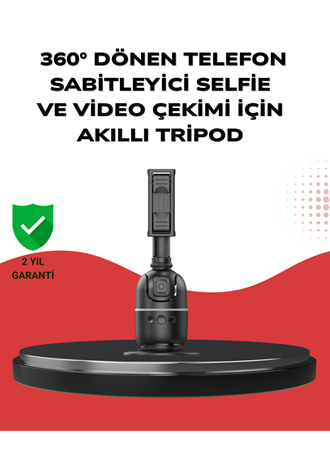 Telefon ve Kamera Uyumlu 360° Otomatik Takipli Akıllı Masa Tripodu
