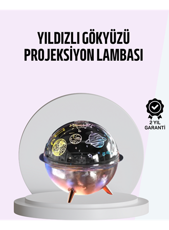 USB Şarjlı Uzay Temalı Işık Projektörü Hava Nemlendirici