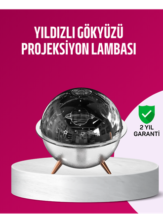 Uzay Temalı Projeksiyonlu Nemlendirici USB Güçlü Gece Lambası