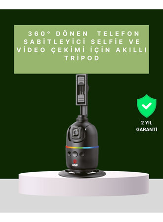 Yüz Takipli 360° Akıllı Gimbal Telefon ve Aksiyon Kamera Uyumlu