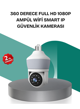 Kablosuz 360° Döner Başlıklı Full HD Güvenlik Kamerası