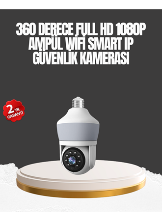 Gece Görüşlü Mobil Uygulamalı Akıllı Ampül Kamera