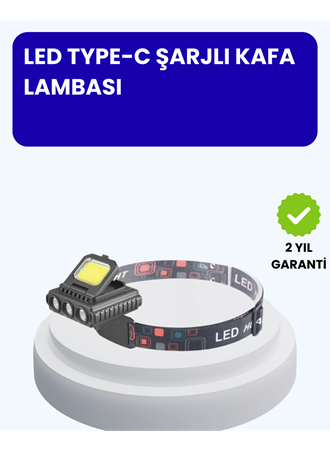 800 Lumen LED Kafa Lambası COB ve XPE Led Type C Şarjlı Ayarlanabilir