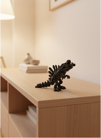 Eklemli Hareketli Dinazor Figürü Siyah – Dekoratif Masa Üstü Oyuncak
