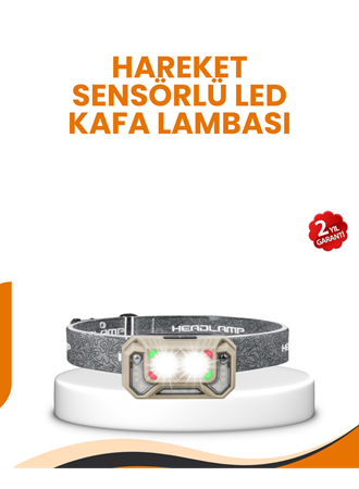 Uzun Menzilli Sensörlü LED Kafa Lambası Kamp ve Yürüyüş