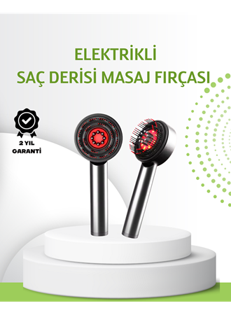 Şarjlı Saç Derisi Masaj Cihazı Kırmızı Işık ve 3D Tarak Dişli