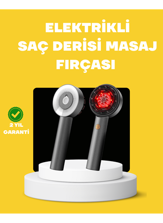 LED Teknolojili Elektrikli Saç Masaj Fırçası Mikro Akımlı