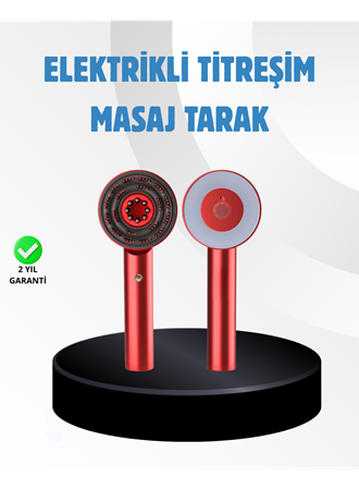 Saç Büyüme Destekleyici Elektrikli Masaj Tarak LED ve Titreşimli