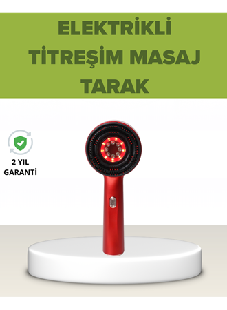 Elektrikli Titreşim Masaj Tarak Kırmızı Işık Terapi