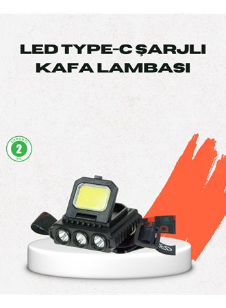 USB Şarjlı Kafa Feneri 800 Lumen Ayarlanabilir COB ve XPE LED