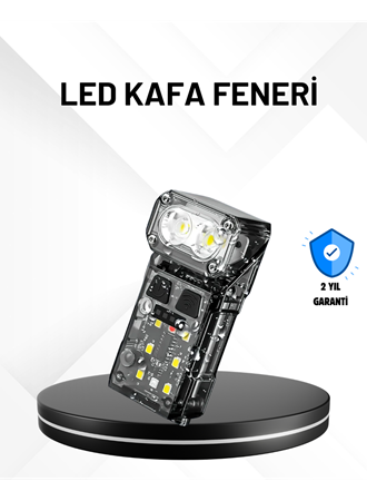 Sensörlü LED Kafa Feneri Şarj Edilebilir Manyetik Eller Serbest