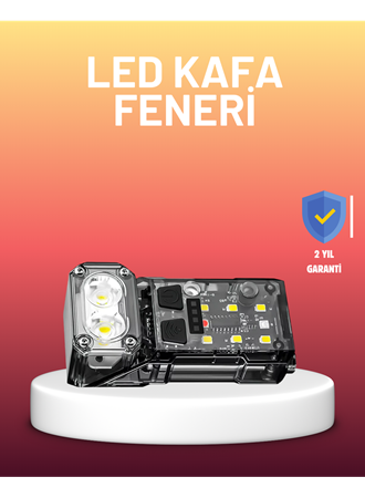 3 Fonksiyonlu LED Far El Feneri Çalışma Lambası Uzun Pil Ömürlü