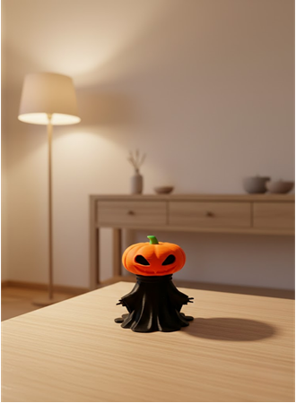 Balkabağı Figür 9cm Cadılar Bayramı Dekoratif Biblo