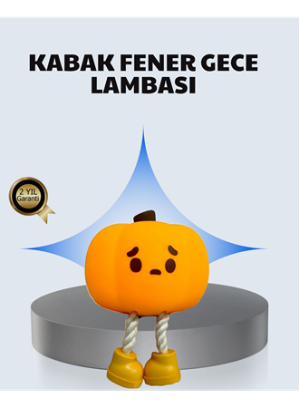 Pumpkin LED Gece Lambası Üç Kademeli Işık Ayarlı