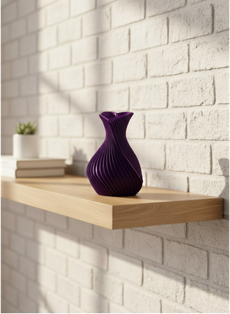 Kalpli Mor Mini Vazo 5 cm Dekoratif Masa Üstü Aksesuar