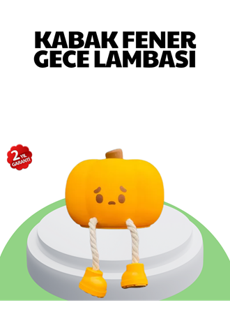 Şarjlı Pumpkin LED Masa Lambası Zamanlayıcılı Dokunmatik