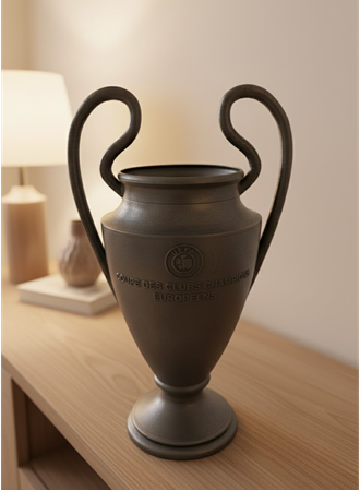 Füme Kupa 25cm UEFA Model Dekoratif Ödül Biblosu