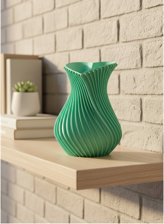 24 cm Turkuaz Kalp Formlu Büyük Boy Vazo Estetik Dekor Ürünü