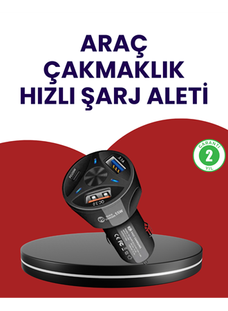 55W PD ve Quick Charge 3.0 Destekli Polygold Araç Şarj Adaptörü