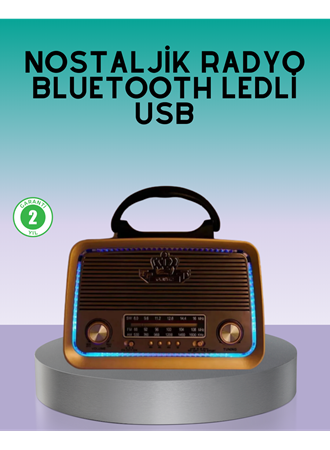Bluetooth Özellikli Nostalji Radyo 3 Bant FM AM SW