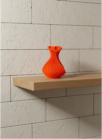 11 cm Turuncu Kalp Formlu Mini Vazo Estetik Dekoratif Obje