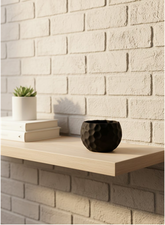 Mini Siyah Dekoratif Saksı 5 cm Modern Masaüstü Bitki Saksısı