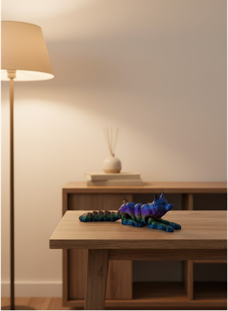 Rainbow hareketli kurt masa dekoru esnek eklem yapılı