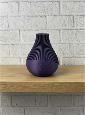 MOR VAZO ÇİZGİLİ