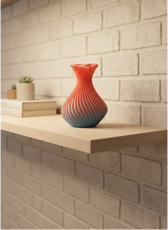 Romantik Kalp Figürlü Süslük Vazo Modern Tasarım 15 cm