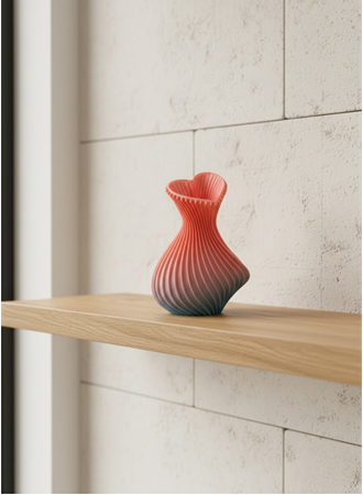 Kalp Tasarımlı Modern Dekor Vazo 15 cm Şık ve Estetik Görünüm