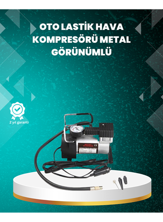 Ağır Hizmet Tipi Oto Kompresör 140 PSI Manometreli