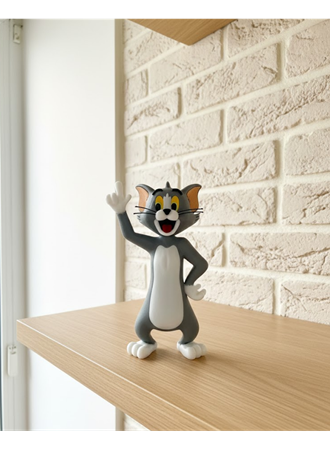 Tom Kedi Biblo 22 cm Hediyelik Dekoratif Ev Ofis Aksesuarı