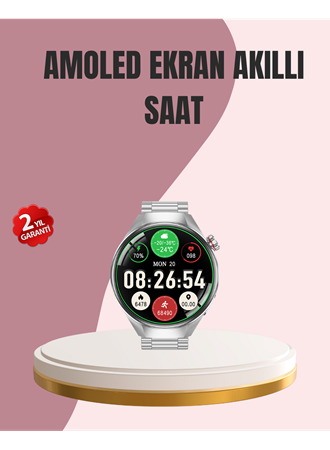 AMOLED Akıllı Saat Gelişmiş Sensörlü – Kadın Sağlığı ve Hatırlatma Özellikli