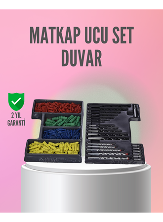 Kapsamlı Matkap Ucu Seti Organizer Kutulu Ahşap Metal Beton Delme