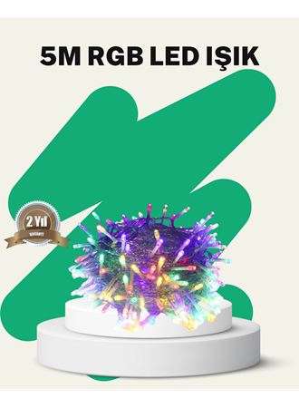 50’li LED Şeffaf Kablolu 5 m Aydınlatma Işık Süsleme Led