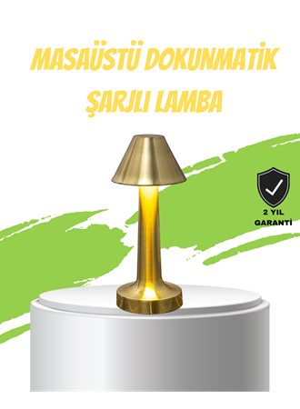 LED Masa Lambası 3 Renk Ayarlı Şarjlı Kablosuz Modern Tasarım