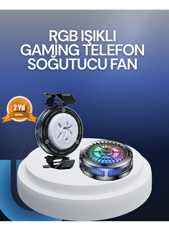 RGB LED Telefon Soğutucu Fan Yüksek Hızlı Soğutma Oyuncu Cooler