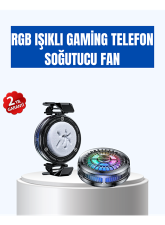 Gaming Telefon Soğutucu RGB Fan Sessiz Çalışma Tüm Modeller Uyumlu
