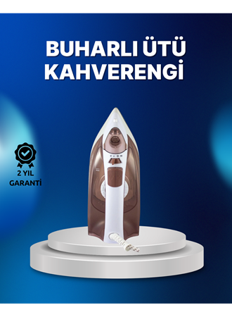 Buharlı Ütü 2200W Kireç Önleyici Self Clean Damlatmaz Kahverengi