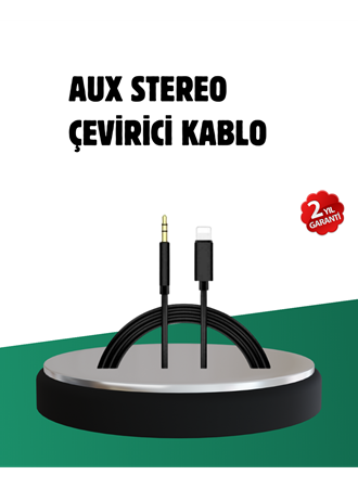 iPhone Uyumlu Lightning – 3.5mm Aux Adaptör Kablo Stereo Ses Aktarım