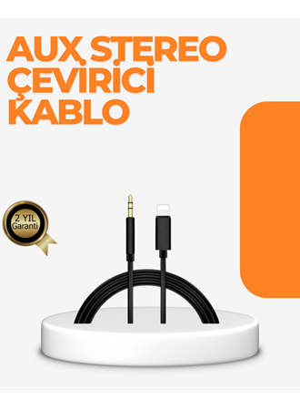 Lightning Girişli Cihazlar İçin 3.5mm Aux Ses Kablo Dönüştürücü 1M